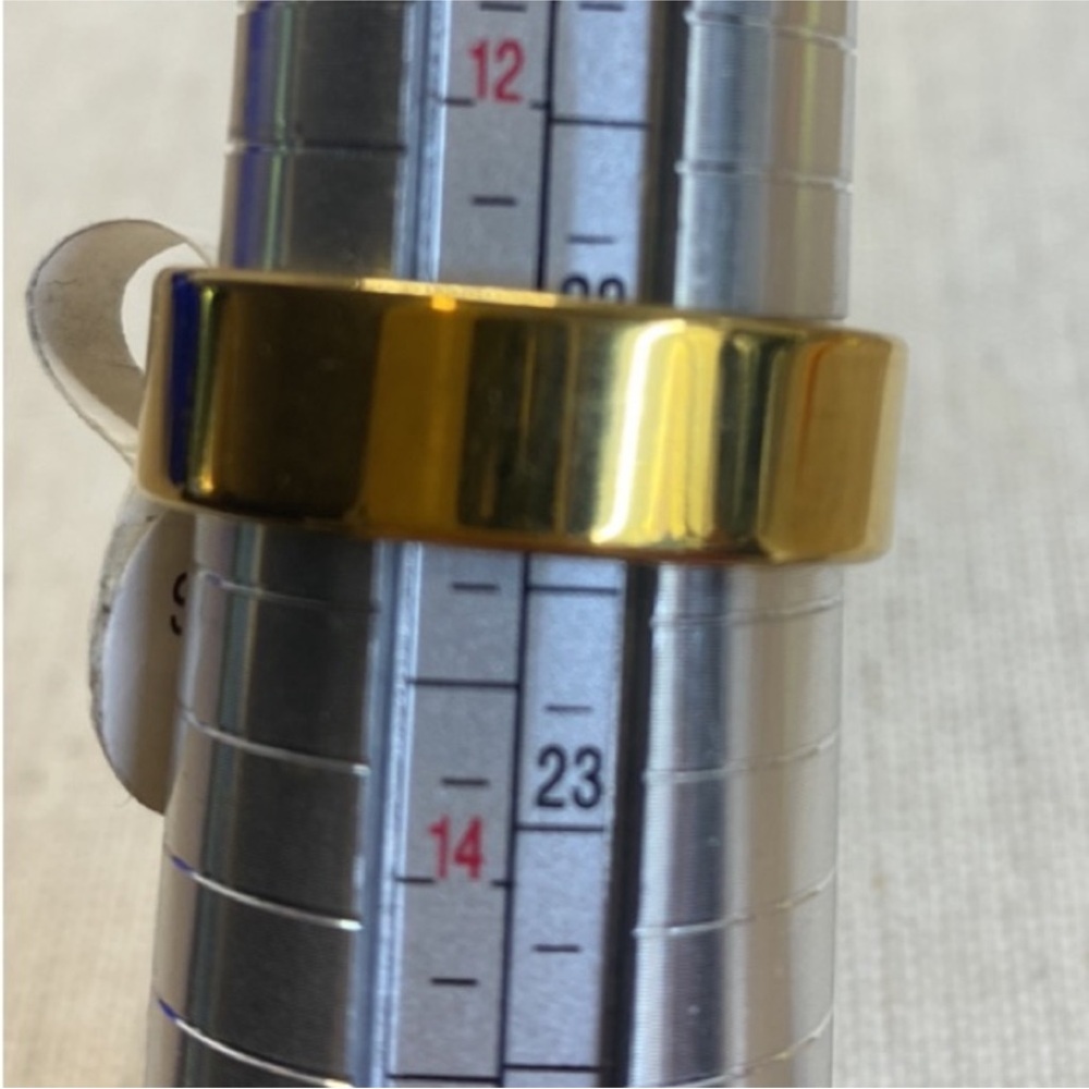 Gold tone stainless steel ring